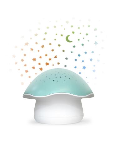 Pabobo by Angelcare - Night Projector - Musical Star - Mushroom - Nomadic Sleep - Night Light - Baby and Children - Lullaby or White Noise - Cry Sensor Optional - Timer - Blue