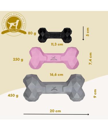 Durable Natural Rubber Dog Chewing Toys | Fillable Bones & Dental Care | Black M - Aggressive Chewers - Buy Online on GoSupps.com