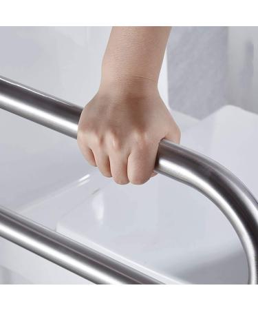 Bathroom Grab Bar Safety Support Rail 24-Inch Shower Grab Bar Brushed Nickel Safety Support Handrail for Bathroom Sturdy Base Fol - Buy Online on GoSupps.com
