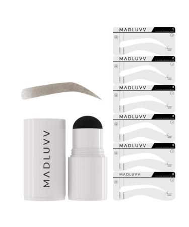 MADLUVV 1-Step Eyebrow Stamp Stencil Kit + Nude Pink Lip Kit Bundle (Soft Brown) - Buy Online on GoSupps.com