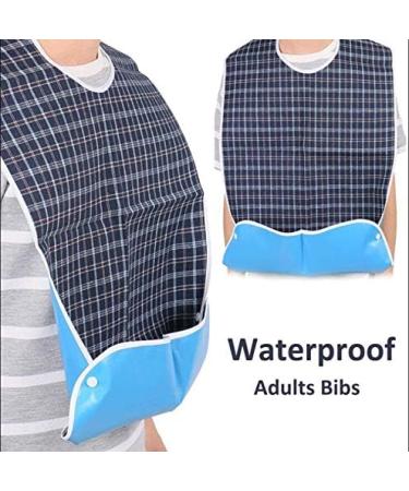 Adult Bibs Waterproof Eldly Bibs Washable Adult Mealtime Feeding Bibs Clothing Protector for Elderly Men Women - Buy Online on GoSupps.com