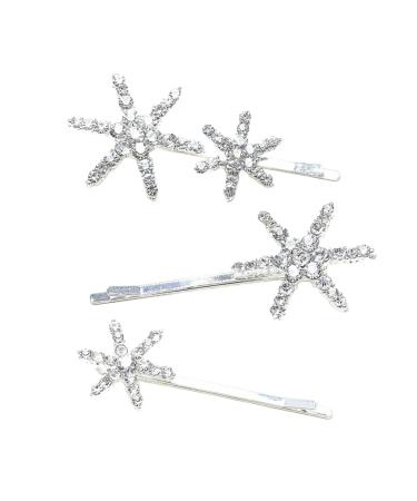Limtula Lovely Hair Clip for Girls -slip Hair Barrettes for Teenagers Star Shape Hot Girls One Word Hair Pin Silver