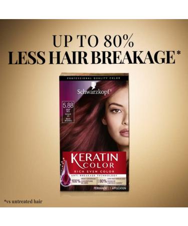 Schwarzkopf Keratin Color 5.88 Deep Red Permanent Hair Color Cream - 1 Kit - Buy Online on GoSupps.com