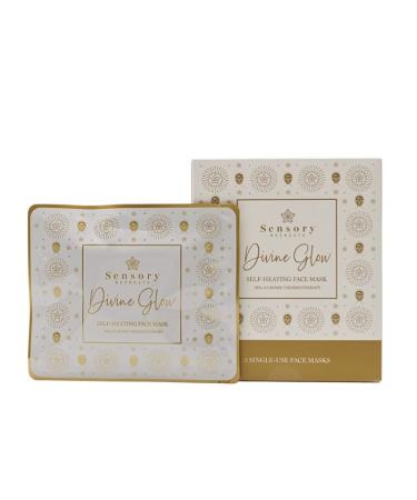 3 Pack Self-Heating Facial Masks - Divine Lights Moisturizing Spa Experience for Relaxation - Buy Online on GoSupps.com