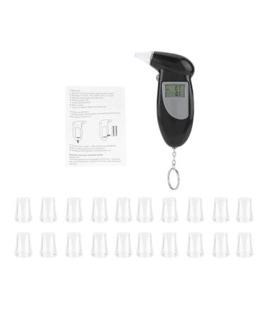 LCD ATMANALYSTER Digital LCD screen Alcohol-Athem tester Sustainable keychain atem analyzer (batteries do not contain no backlight) (20 Mouthpieces)