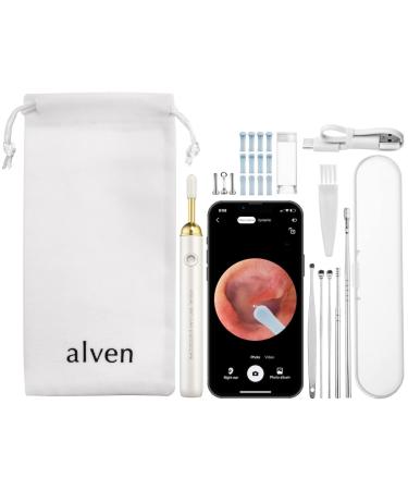 Physician-Tested Ear Wax Removal  27-Piece Visual Ear Cleaning Kit  Ear Wax Removal Tool Camera  Ear Camera Otoscope with Light for iOS & Android (White)