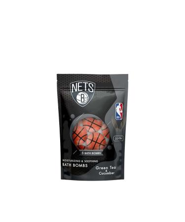 Bathletix NBA Brooklyn Nets Bath Bomb Gift Set to Moisturize and Nourish Skin Bubble and Spa Bath for Home Organic Bath Bombs for Skin Care - 5 Count