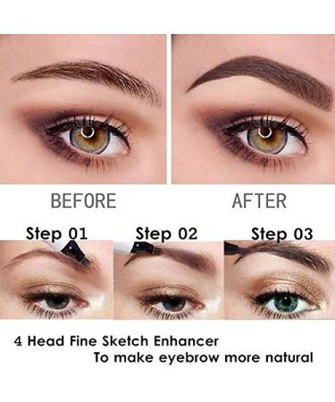WUBLSYAN Microblading Tattoo Eyebrow Pen - Waterproof Gel Tint Pencil for Long Lasting Natural Brows - 4 Tips for Hair-Like Definition (4 PCS) - Buy Online on GoSupps.com