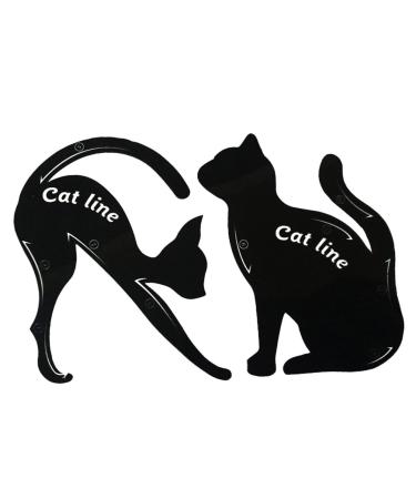 DOITOOL Stencils 2pcs Eye Applicators Multifunction Matte Shape Professional Liner Pvc Template Shadow Plate Guide