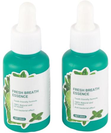 Oral Breath Serum - 2x Bad Breath Remover 30ml Herbal Mint Drops for Fresh Breath | Portable Solution for Men & Women - Buy Online on GoSupps.com