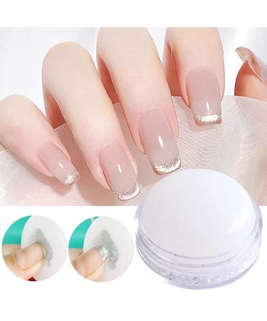 Silicone Nail Stamper, Nail Art Stamper, Clear Jelly Nail Stamper, White Silicone Jelly Head DIY Printing Stamping Plate Manicure Tools for DIY Nail Decor Easy French Style Nail Art Designs