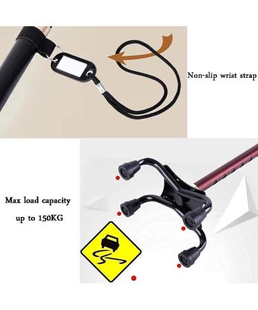 Bed Sheets Set Old Man's Crutches Old Telescopic Non-Slip Ultra Light Cane Four-Legged Cane Adjustable Family Warm Life - Buy Online on GoSupps.com