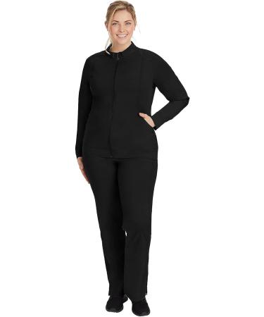 Healing Hands Purple Label Scrub Jacket 5038 Dakota Zip Up - Women's Large Black - Buy Online on GoSupps.com