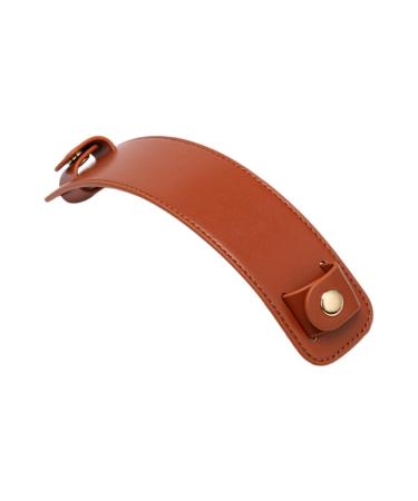 DYNWAVE Leather Shoulder Strap Pad Detachable Handle Wrap Pad for Purses Laptop Case Brown