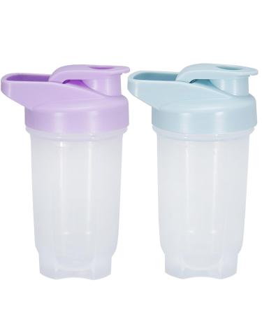Hiusity Shaker protein shake protein shaker with ball for super creamy fitness protein shakes protein shake cup gym Shaker durable exhaustive odor -neutral shake cup 300ml 300ml blue+purple