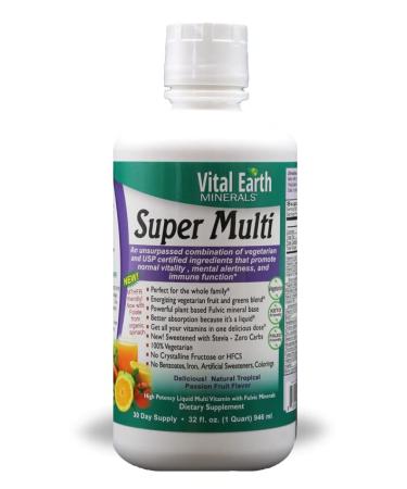 Vital Earth Minerals Super Multi Liquid Vitamins 32 Fluid Ounce