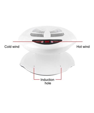 Manicure Dryer - Hot & Cold Air Nail Drying Fan | Warm Cool Nail Tool (White01) - Fast International Shipping - Buy Online on GoSupps.com