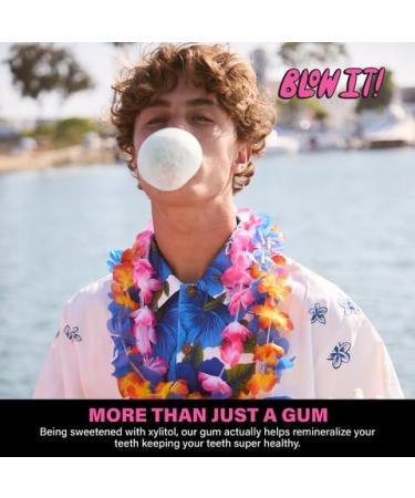 Blow It - Caffeinated Xylitol Gum - Intensified Energy and Focus Boost Effect - Green Coffee Bean Infused Sugar Free Gum - Crazy Colada Flavor - 3-Pack (30 Pieces) - Buy Online on GoSupps.com