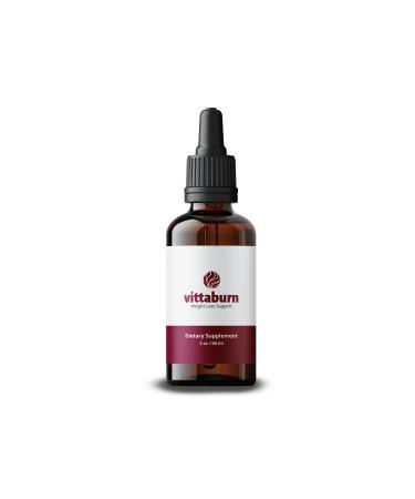 Vittaburn (1 Pack) Weight Loss Support Drops - All Natural Boost Metabolism Control Cravings & Burn Fat Naturally Pure Organic Formula for Healthy Weight