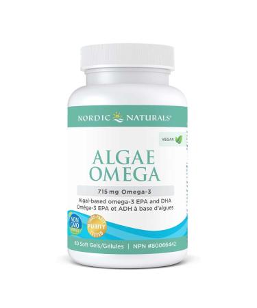 Nordic Naturals Algae Omega - Vegetarian Omega-3 Supplement for Eye Health Heart Health and Optimal Wellness 60 Count