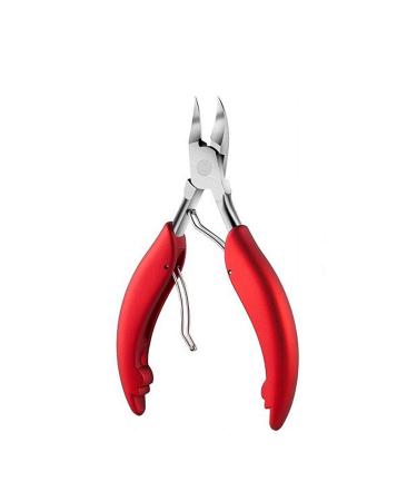 CAREOR Precision Toenail Clippers for Thick or Ingrown Toenails - Thick Nails Chiropodist Style Toenail Nipper Nail Clippers for Thick or Fungus Toe nails with Soft Rubber Handle