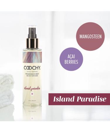 Coochy Fragrance Mist Body Spray - Organic Boost of Scent for Skin & Hair - Infused w/Acai Berries & Mangosteen - Island Paradise 4floz/118ml - Buy Online on GoSupps.com
