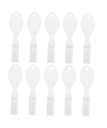 Doitool 10st Security toothbrush in prison implants toothbrush toothbrushes to clean the mouth Weauty toothbrush cleaning brush white accessories nylon travel short handle