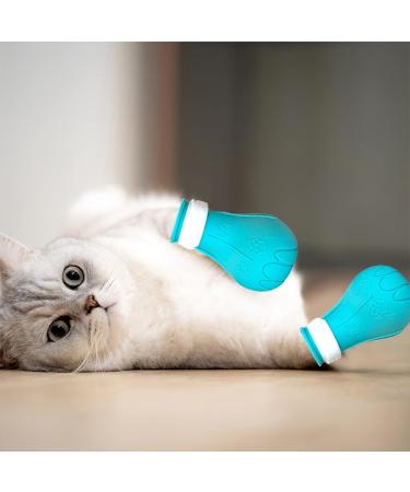 GNCLOUD Cat Claw Covers - 4pcs Anti-Scratch Cat Boots for Pet Bathing, Examination, and Treatment - Buy Online on GoSupps.com