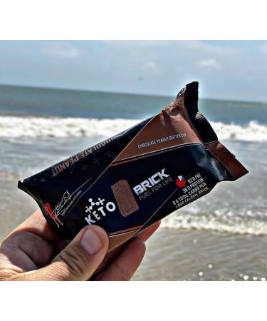 Keto Brick | Chocolate Peanut Butter High Performance Keto Meal and Snack Bar - Low Carb Sugar-Free High Protein Keto Bars for On-the-Go Energy Perfect for Keto Diets (2 Pack) Chocolate Peanut Butter Single - Buy Online on GoSupps.com