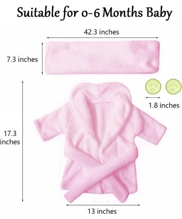 M&G House Newborn Photography Props Bathrobe Outfit in Pink | Baby Photoshoot Costume Set for Girls 0-6 Months - Buy Online on GoSupps.com