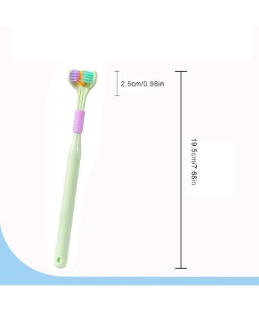 Extra Soft 3-Page Toothbrushes for All-Age Dental Care | V-Shape Non-Slip Handle | Eastuy Green - Buy Online on GoSupps.com