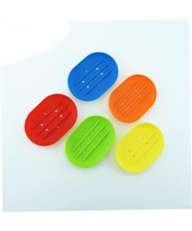 Ciieeo 3 Pcs Soap Holder for Shower Self-draining Soap Dish Bathroom Acessories Toothbrush Travel Case Accessories Soft Soap Dish Silicone Soap Mini Grocery Cart Soap Rack Round Yellow M - Buy Online on GoSupps.com