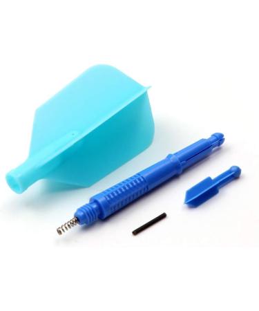CUESOUL AK6 Slim Dart Stem with AK4 Flights Set - Blue, B Size - 3pcs, 35mm Shaft Length - Buy Online on GoSupps.com
