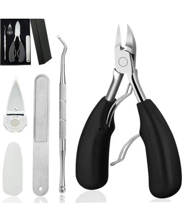 TUSNAKE Toe Nail Clipper Precision Toenail Clipper Tool Heavy Duty Soft Grip Toenail Clipper Manicure Set Nail Clippers Kit for Thick Precision Pedicure Paronychia