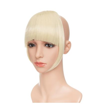 SEGO Clip-in Pony Hairpiece Extensions - Bleached Blonde Straight Fringe Bangs | Premium Quality Human Hair Look - Buy Online on GoSupps.com