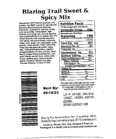 Oregon Farm Fresh Snacks Blazing Trail Sweet & Spicy Mix - 16oz Pouch - Healthy Nuts and Crackers for Game Night, Hiking & Beer Pub - 1 lb Pack - Buy Online on GoSupps.com