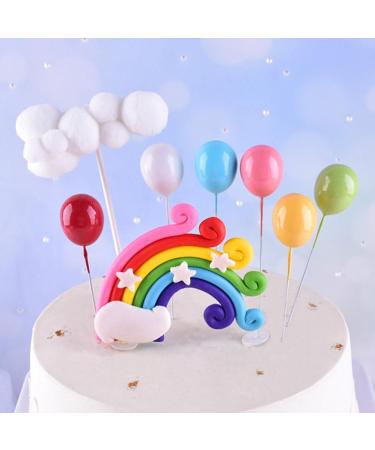 jojofuny 12 Pcs Cake Picks Balloon Cupcakes Mini Colorful Balloon Cake Picks Foam Ball Cupcakes for Birthday Parties Weddings Baby Showers - Buy Online on GoSupps.com