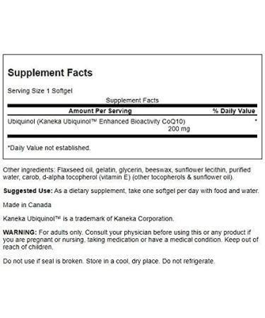 Swanson Maximum Strength Ubiquinol 200mg - 30 Softgels | Premium CoQ10 Supplement for Heart Health | International Shipping Available - Buy Online on GoSupps.com