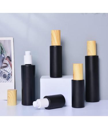 Sybl 2-Piece 50ml Glass Travel Bottles | Litter-Proof Cosmetic Containers | Matt Black Lotion & Essential Oil Dispensers - Buy Online on GoSupps.com