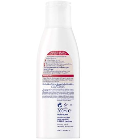 Nivea Vital Pampering Cleansing Milk 200ml - Gentle Makeup Remover & Moisturizing Facial Cleanser | International Shipping - Buy Online on GoSupps.com