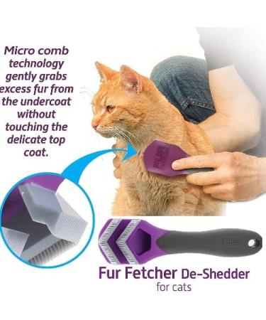 Posh Pooch Deshedding Cat Brush Tool Bladeless Deshedding Malting Cat Deshedder Kitten Brush Tool To Remove Loose Hair & Help Cat Shedding & Malting Safe Alternative to Sharp Blades - Buy Online on GoSupps.com