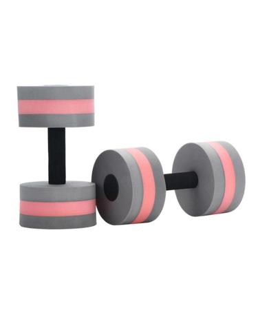 Aquatic Dumbells, 2PCS Water Dumbbells High-Density EVA-Foam Dumbbell Set Pool Resistance, Water Aqua Fitness Barbells Hand Bar Exercises Equipment for Weight Loss Gray