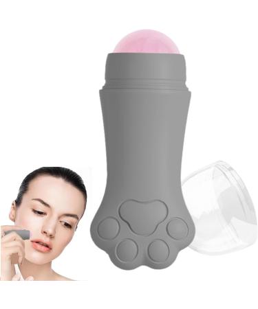 Jade Face Roller Puffiness Reducing Roller Facial Roller Skincare Roller Cat Claw Facial Skin Massager Roller Jade Stone Skin Care Tool Relaxing Jade Roller for Skin Gray - Buy Online on GoSupps.com