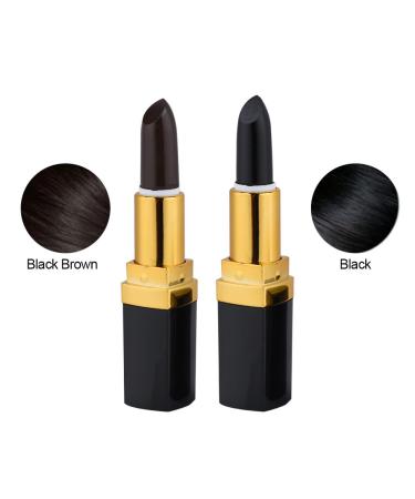 Temporary Lipstick Hair Dye Pen for White Hair - One-Time Coverage Hair Color Tool (Black Brown) | Best eCommerce Solutions - Buy Online on GoSupps.com