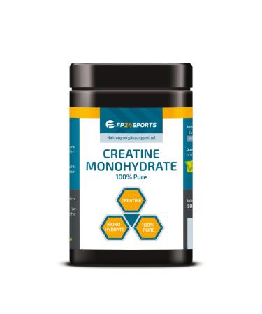 FP24 SPORTS Creatine Monohydrate 500g - 100% Pure - Creatine - High Dose - Vegan - High Fineness 200 Mesh - Top Quality