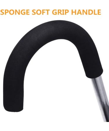 Portable 2-in-1 Crutches Stainless Steel Lightweight Folding with 3-Legged Stool Elderly Travel Walking Black Crutches It's so Kind of You Safehappy - Buy Online on GoSupps.com