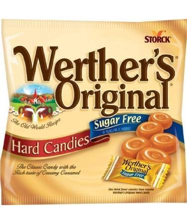 Werther's, Caramel Sugar Free Hard Candy, Original, 2.75 Ounce (Pack of 4) by Werther's