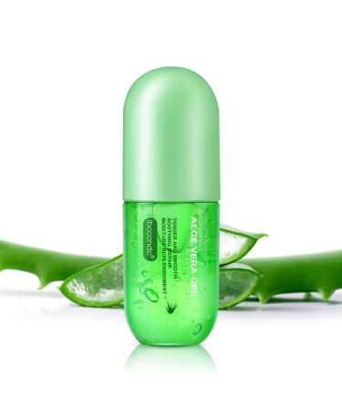 Tongyend Aloe Gel After Sun Moisturizing Lotion Acne Removing Soothing Natural Vegan Cruelty-Free All Skin Types Aloe Vera Gel Moisturizing Capsule 50ml For Body Skin Care