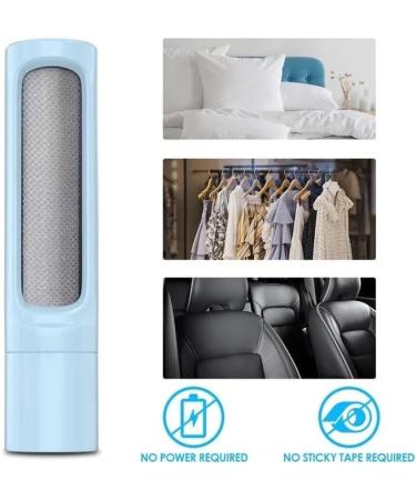 JustWagging Pet Hair Remover - Reusable Dog & Cat Fur Tool | Portable Lint Roller for Couch Carpet Car Seats & Furniture - Baby Blue - Buy Online on GoSupps.com