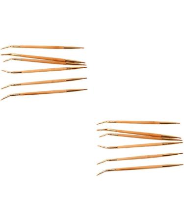 minkissy 2Pcs Eyeliner Sharpener Cosmetic Eyeliner Bamboo Brush Brush Double Head - Buy Online on GoSupps.com